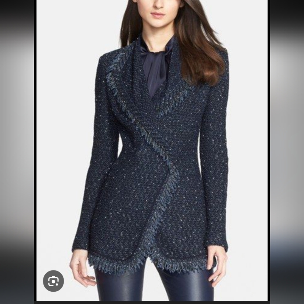 St. John Wool Blend Tweed Blazer